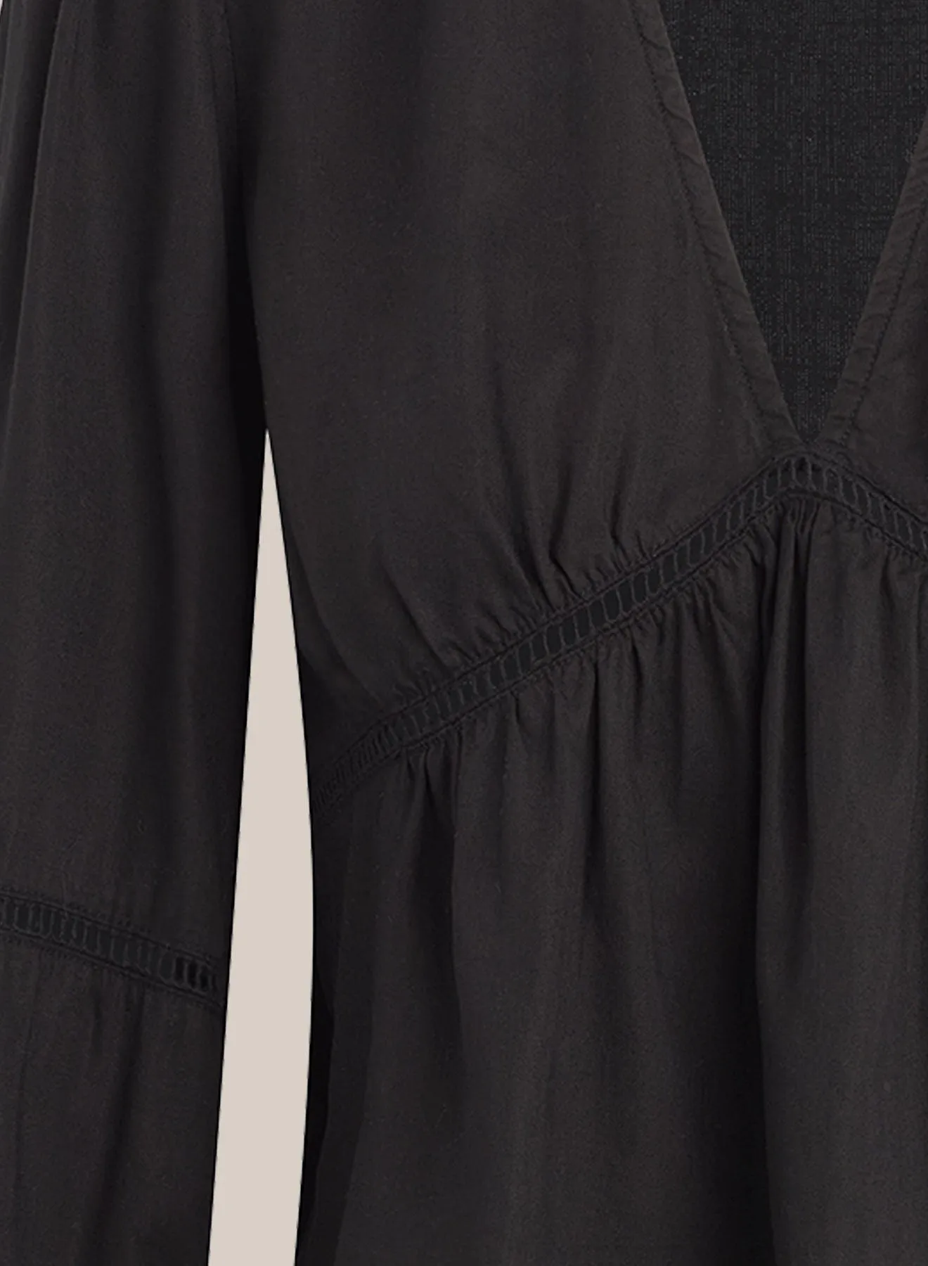 Ladder Trim Peplum Top - Black sold by Bella Dahl product image thumbnail 3