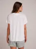 Side Slit V-Neck Tee - White sold by Bella Dahl