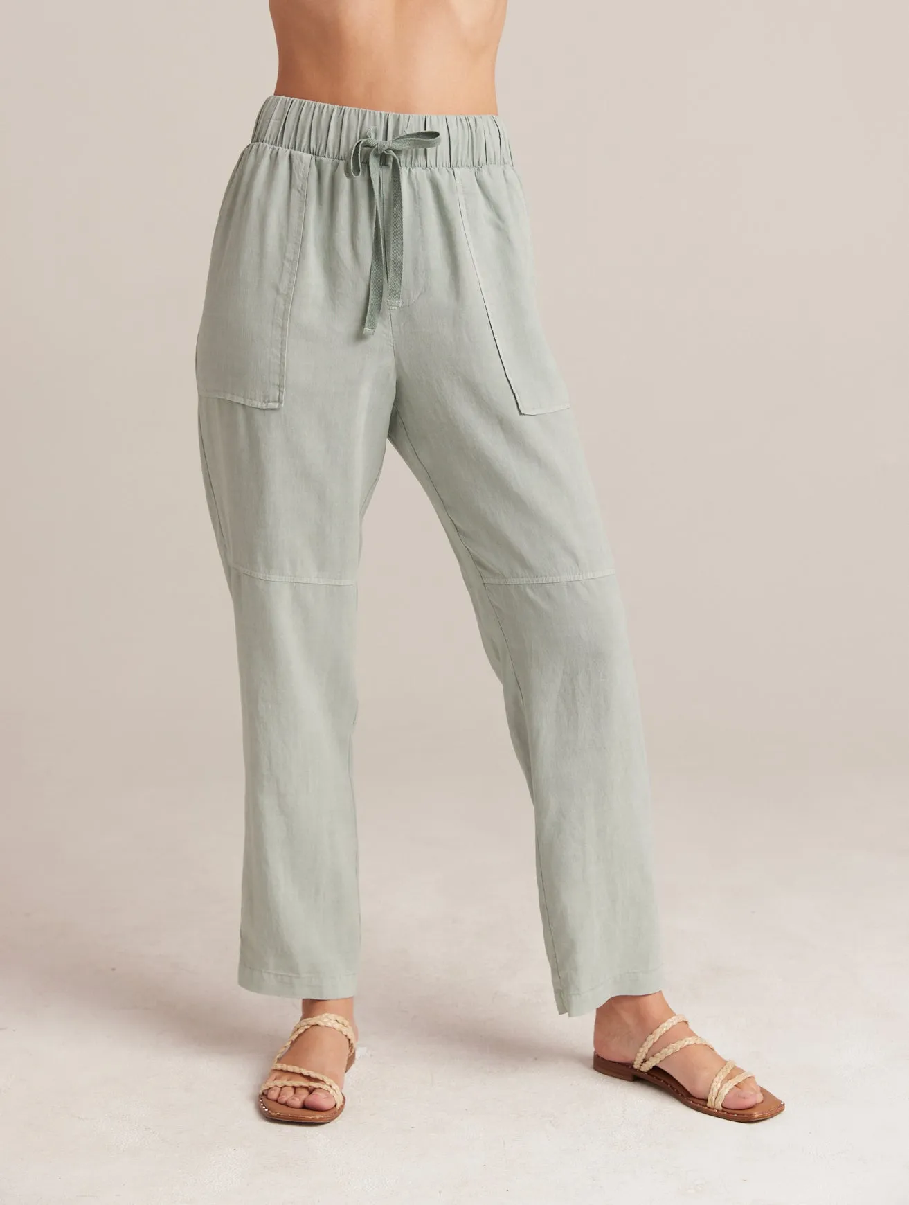 Utility Tie Waist Trouser - Oasis Green sold by Bella Dahl product image thumbnail 4