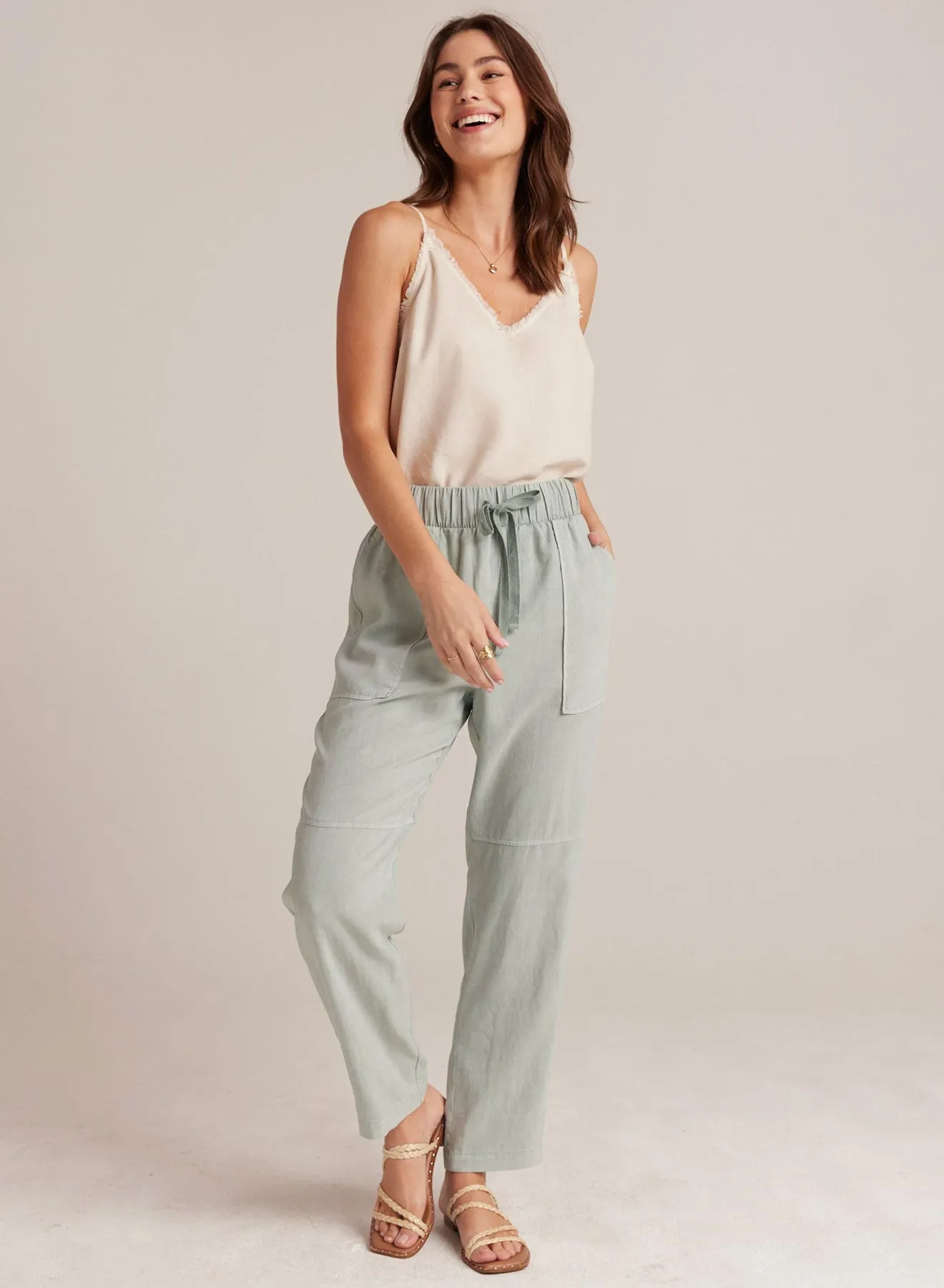 Utility Tie Waist Trouser - Oasis Green sold by Bella Dahl