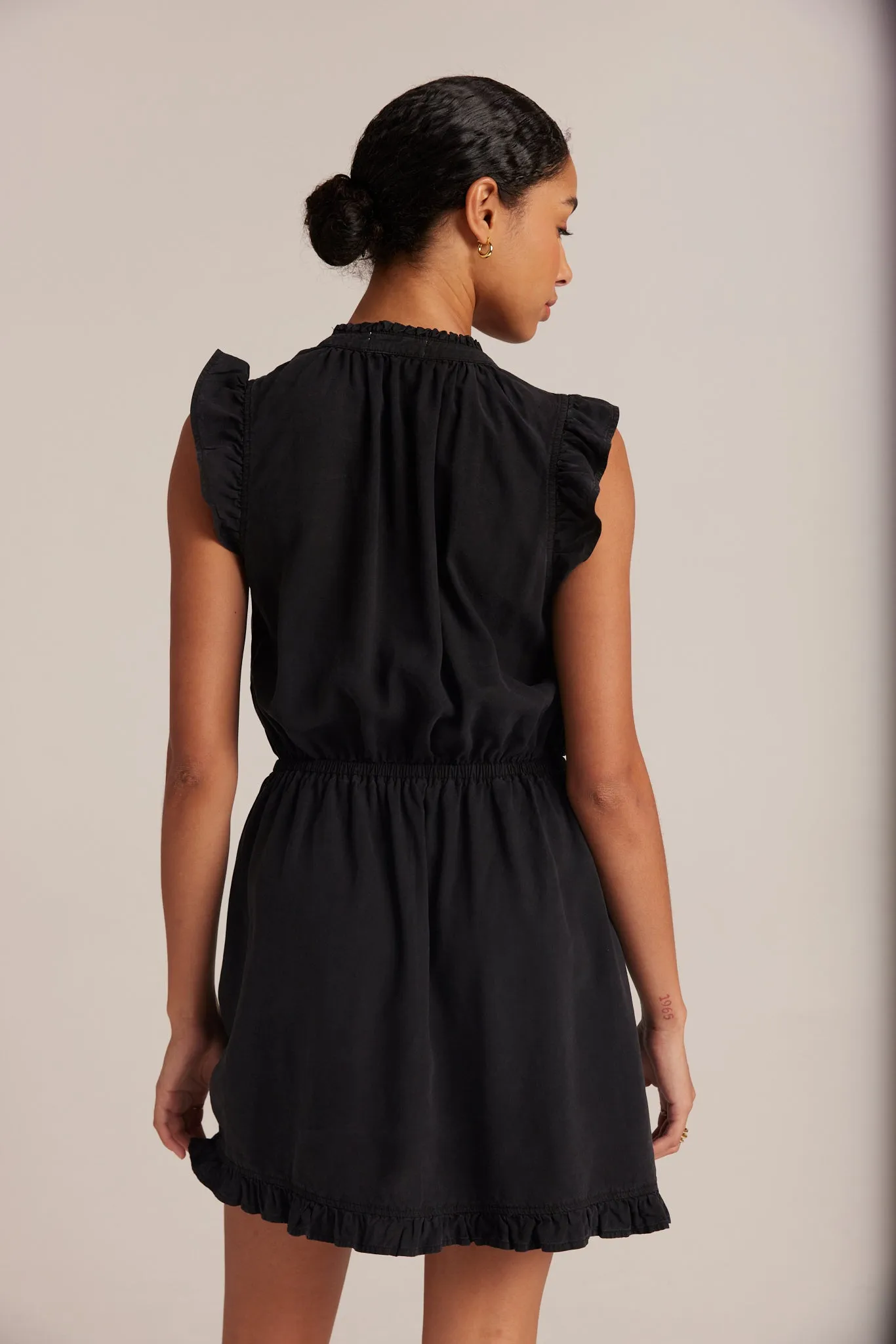 Ruffle Sleeve Mini Dress - Vintage Black sold by Bella Dahl product image thumbnail 3