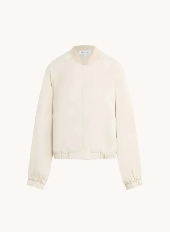 Chloe Clean Bomber Jacket - Soft Pearl sold by Bella Dahl