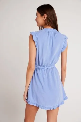 Ruffle Sleeve Tencel Mini Dress - Peri Blue sold by Bella Dahl product image thumbnail 3