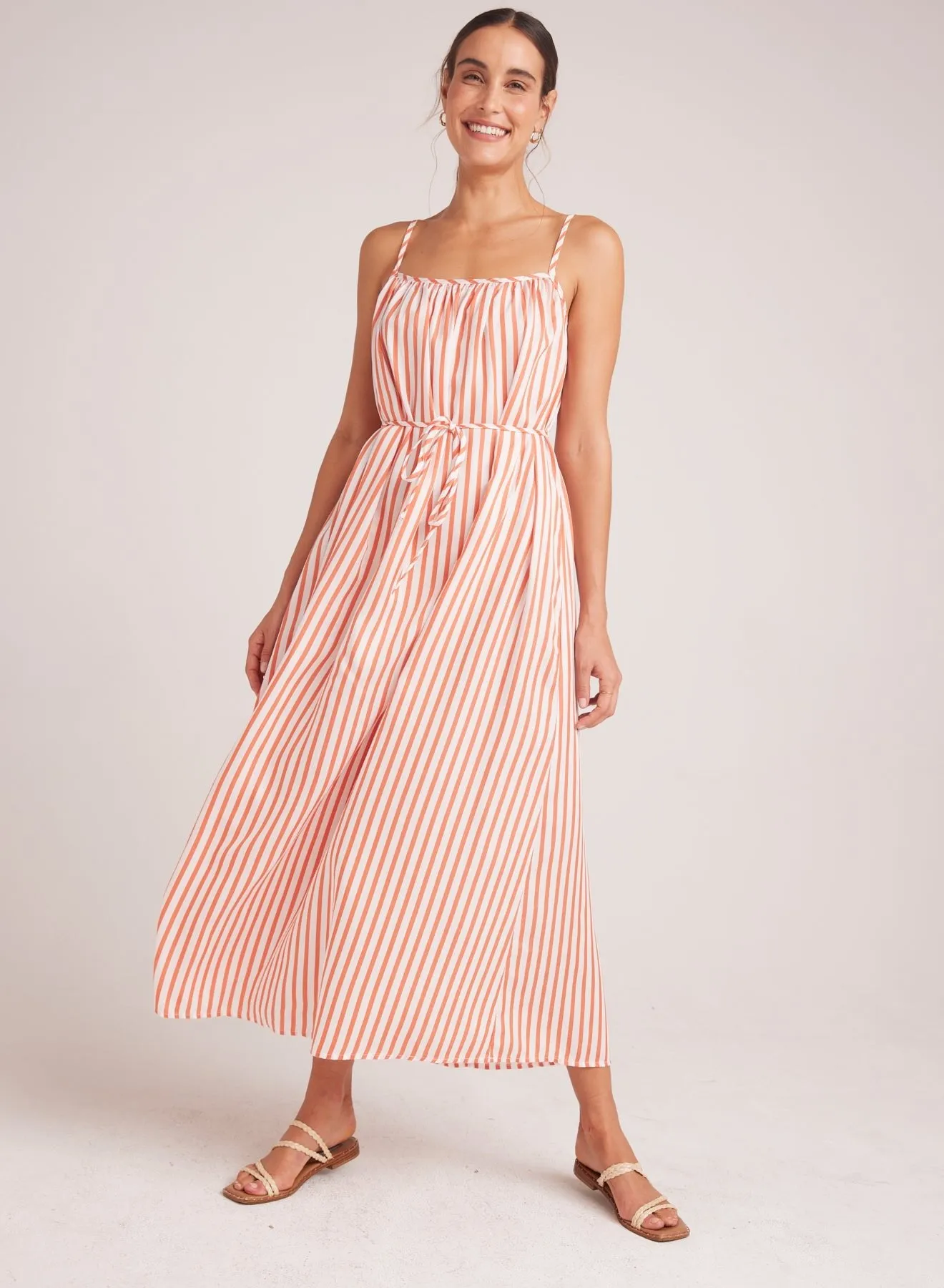 Shirred Cami Maxi Dress - Sunset Blaze Stripe sold by Bella Dahl