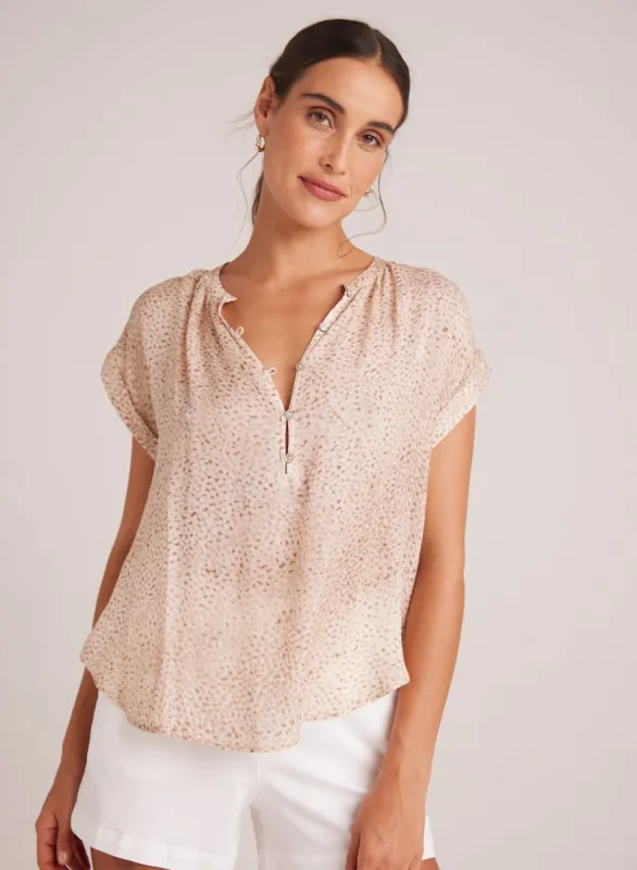 Cap Sleeve Pullover - Salvador Sand Print sold by Bella Dahl