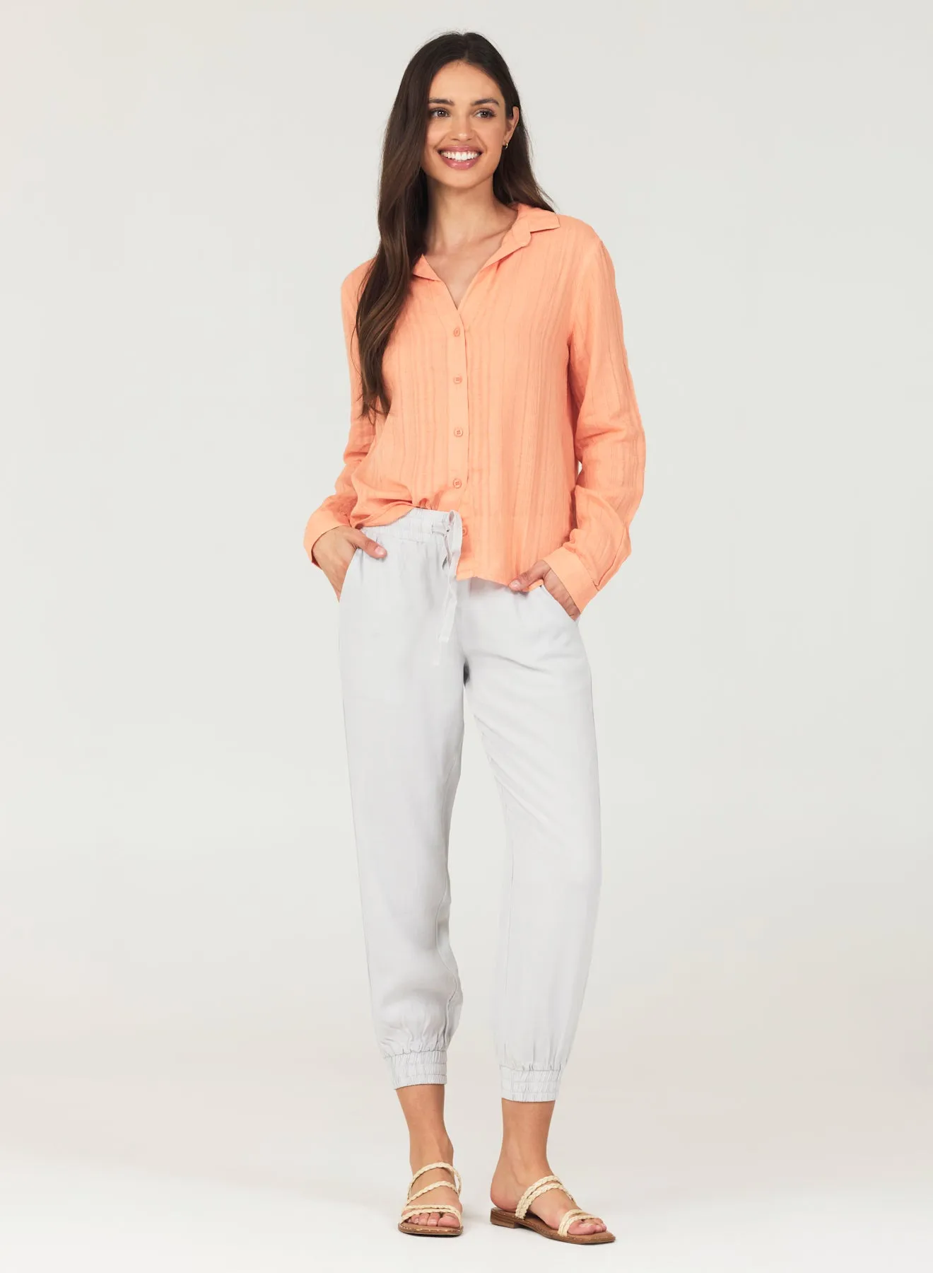 Easy Drawstring Jogger - Foggy Sky sold by Bella Dahl