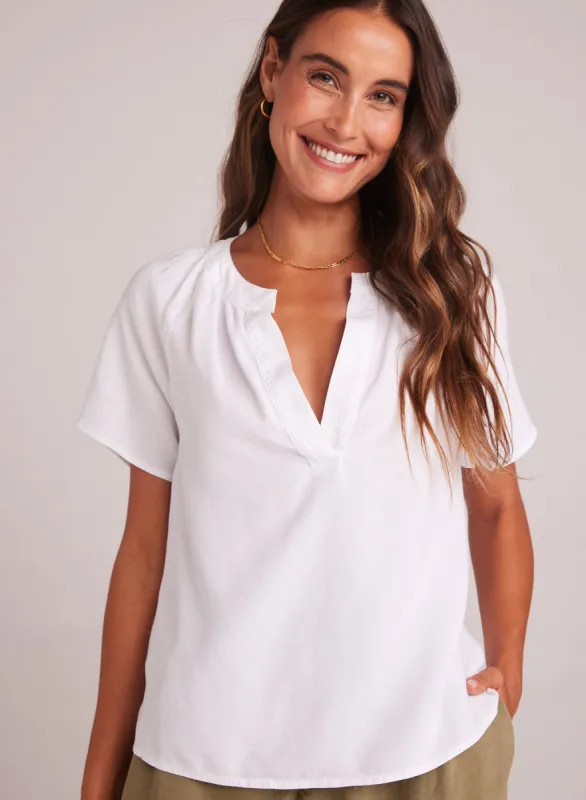 Flowy Short Sleeve Pullover - White sold by Bella Dahl