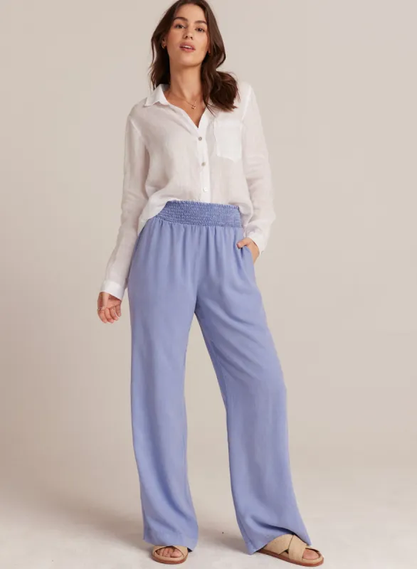 Smocked Waist Wide Leg - Peri Blue sold by Bella Dahl