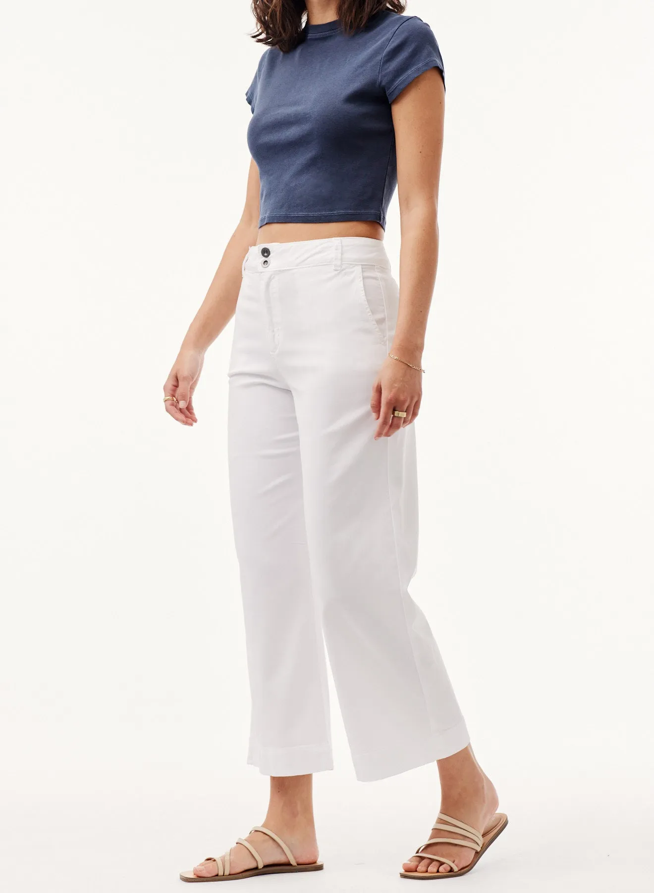 Saige Wide Leg Crop - White sold by Bella Dahl product image thumbnail 4