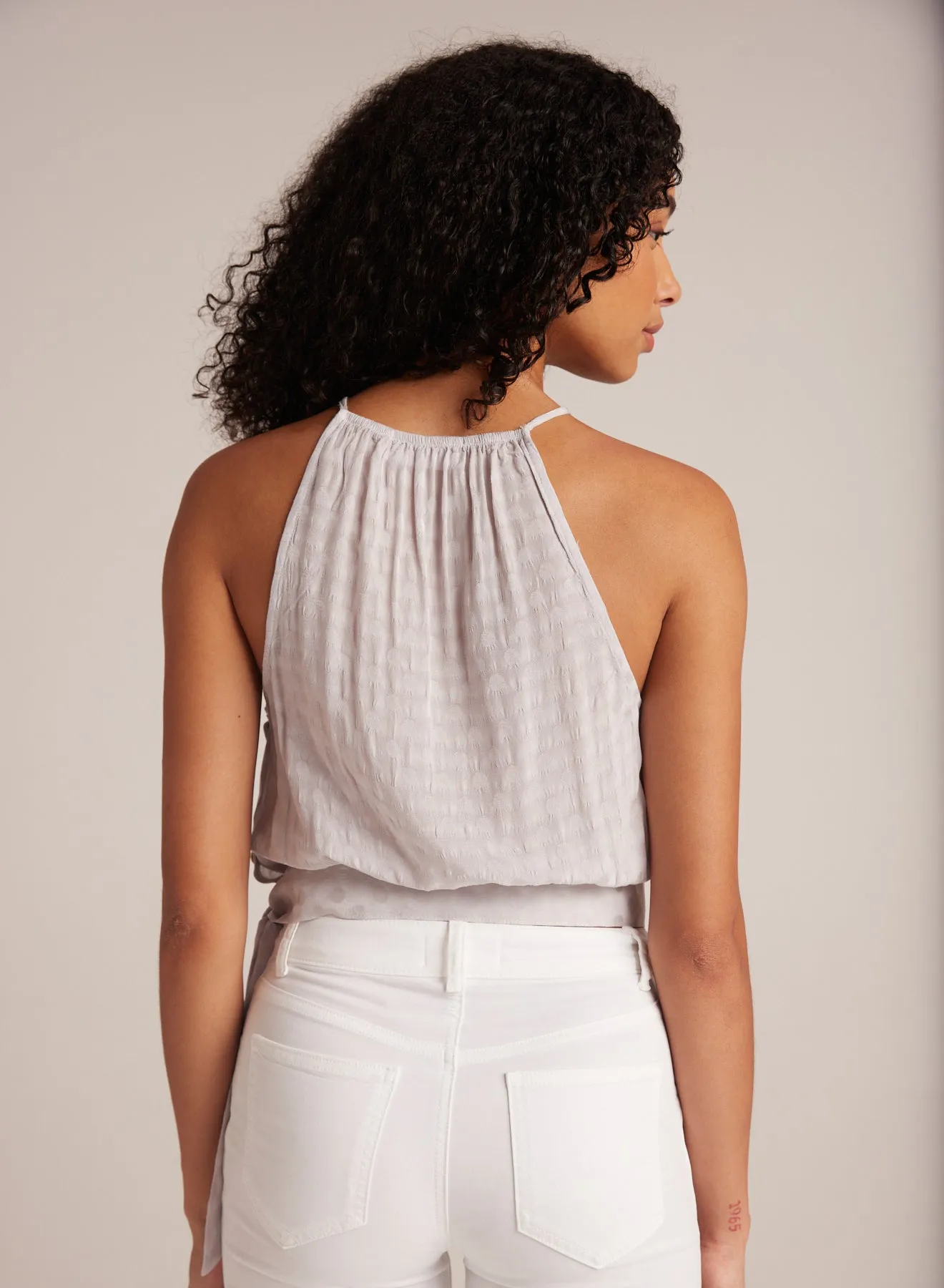 Side Tie Button Halter - Silver Pearl sold by Bella Dahl product image thumbnail 2