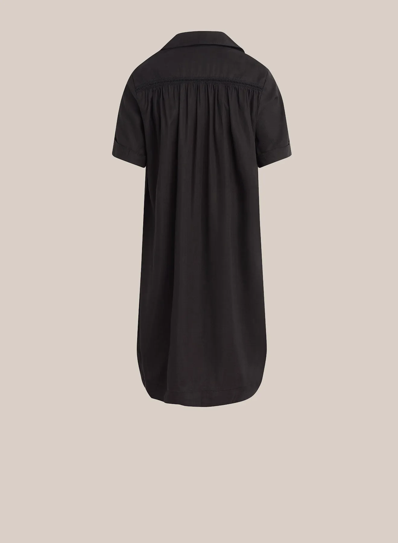 Ladder Trim Shirt Dress - Black sold by Bella Dahl product image thumbnail 2