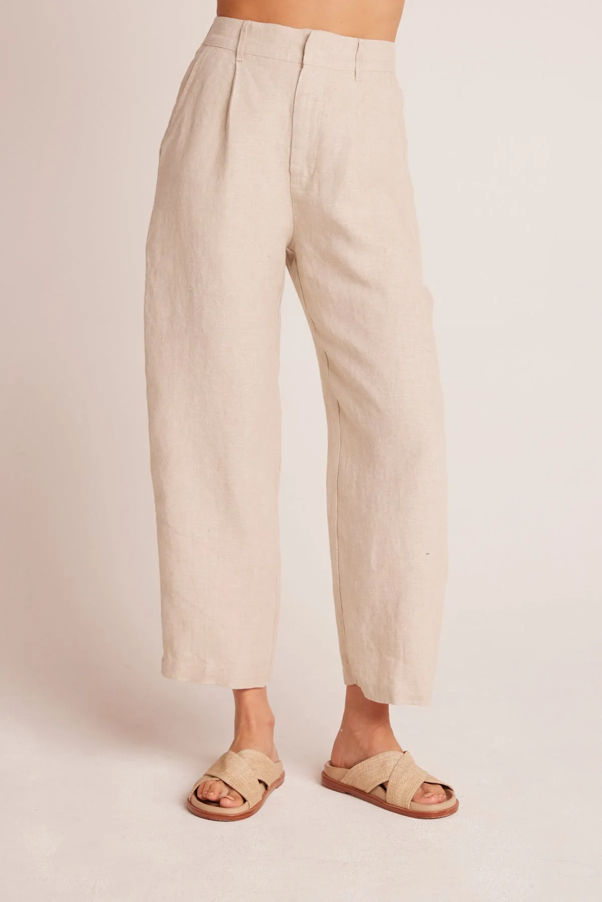 Relaxed Pleat Front Trouser - Linen Sand sold by Bella Dahl product image thumbnail 2