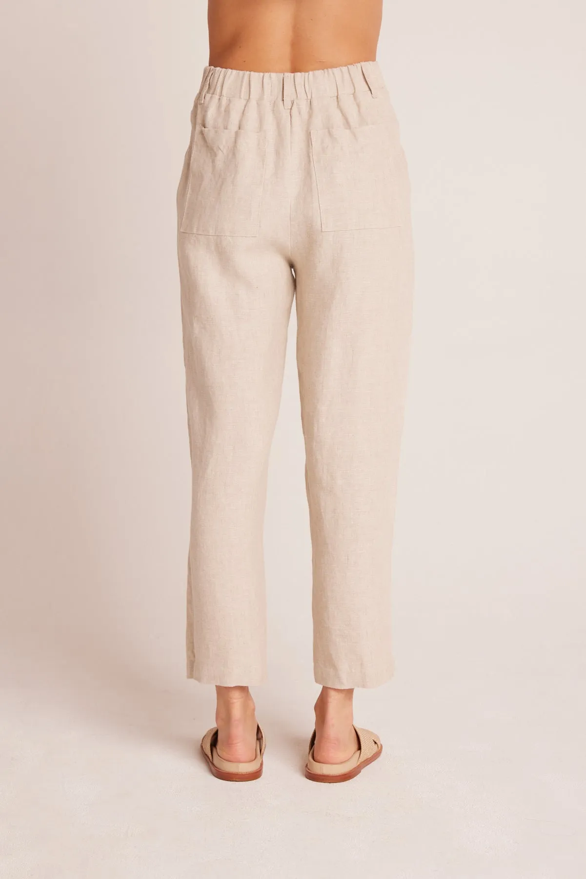 Relaxed Pleat Front Trouser - Linen Sand sold by Bella Dahl product image thumbnail 3