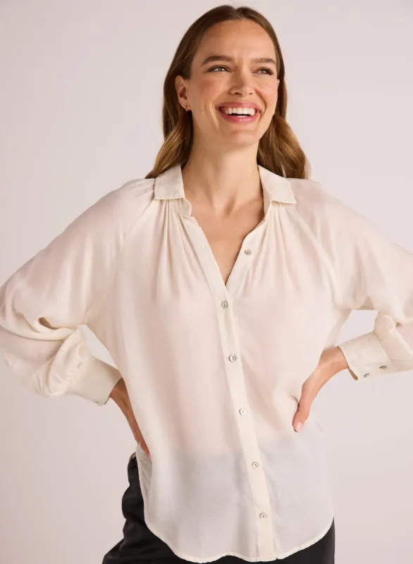 Flowy Raglan Sleeve Shirt - Ivory Pearl made by Bella Dahl