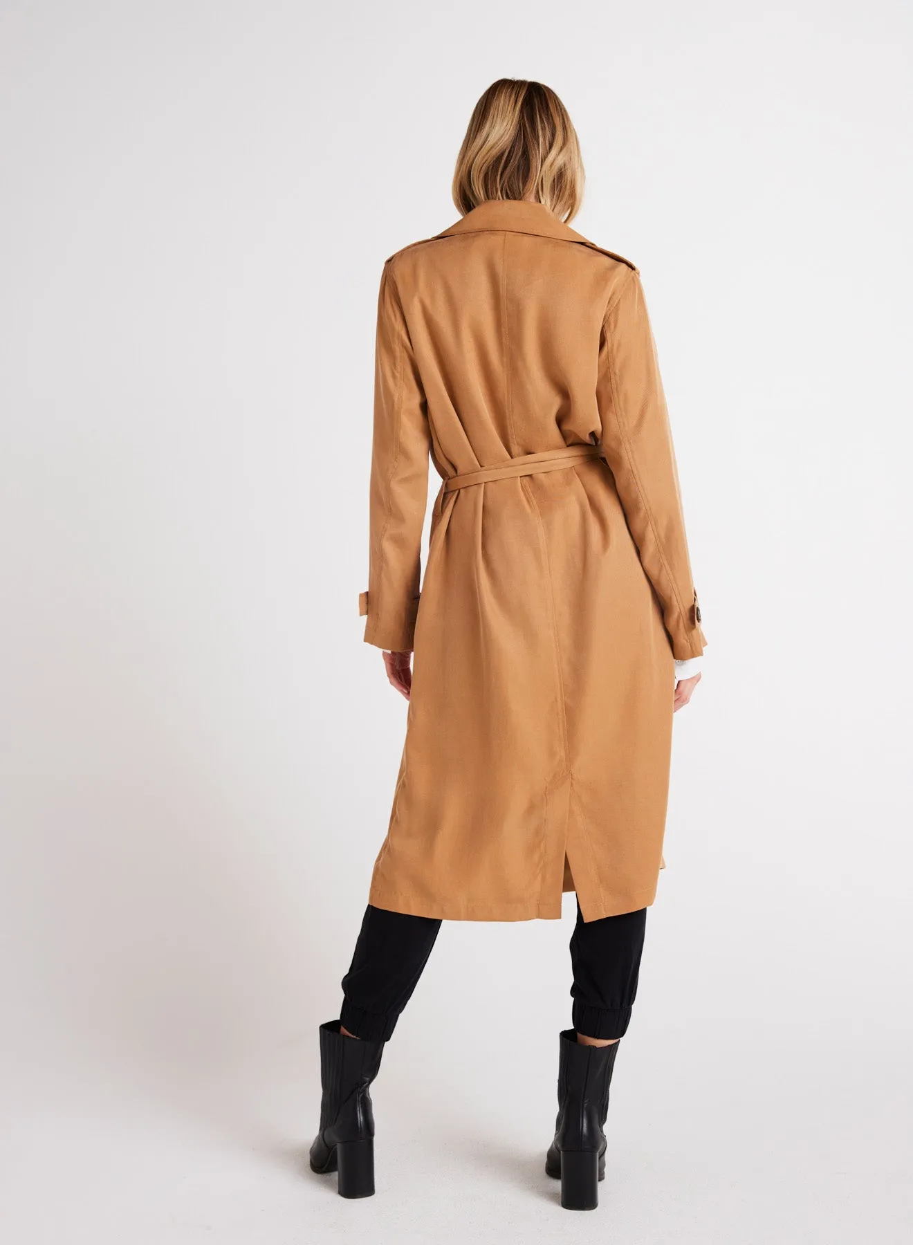 Luxe Twill Trench Coat - Golden Camel sold by Bella Dahl product image thumbnail 2
