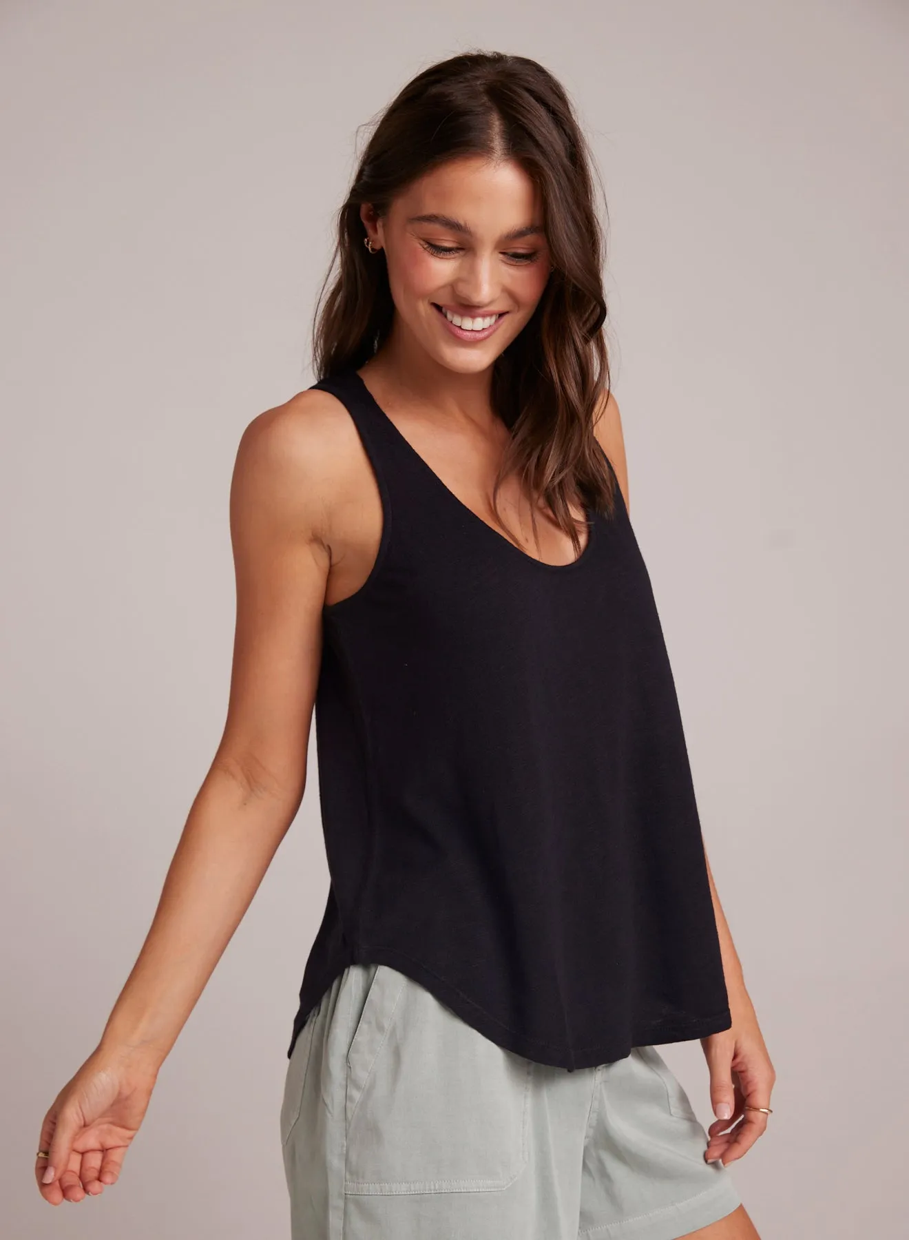 Scoop Neck Tank - Black sold by Bella Dahl product image thumbnail 3
