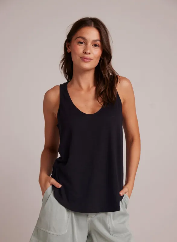 Scoop Neck Tank - Black sold by Bella Dahl