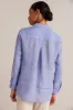 Linen Pocket Button Down - Peri Blue sold by Bella Dahl