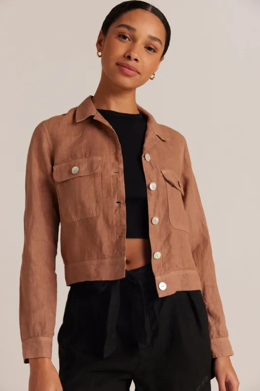 Utility Cropped Jacket - Desert Brown made by Bella Dahl