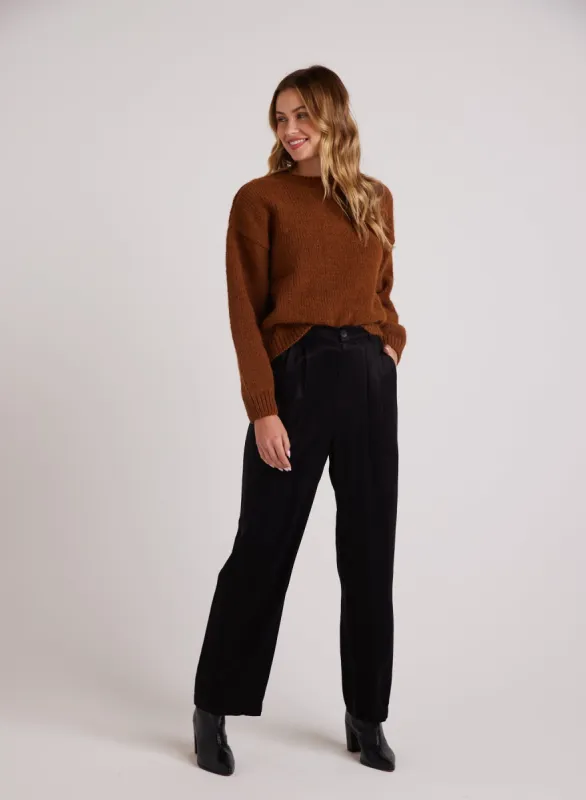 Pleat Front Trouser - Black sold by Bella Dahl