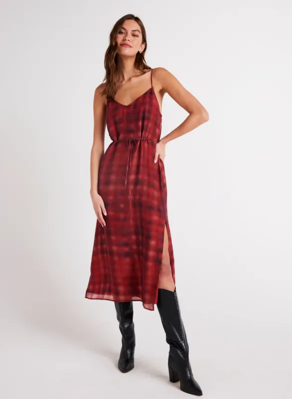 V-Neck Cami Shift Dress - Blurred Plaid Print sold by Bella Dahl