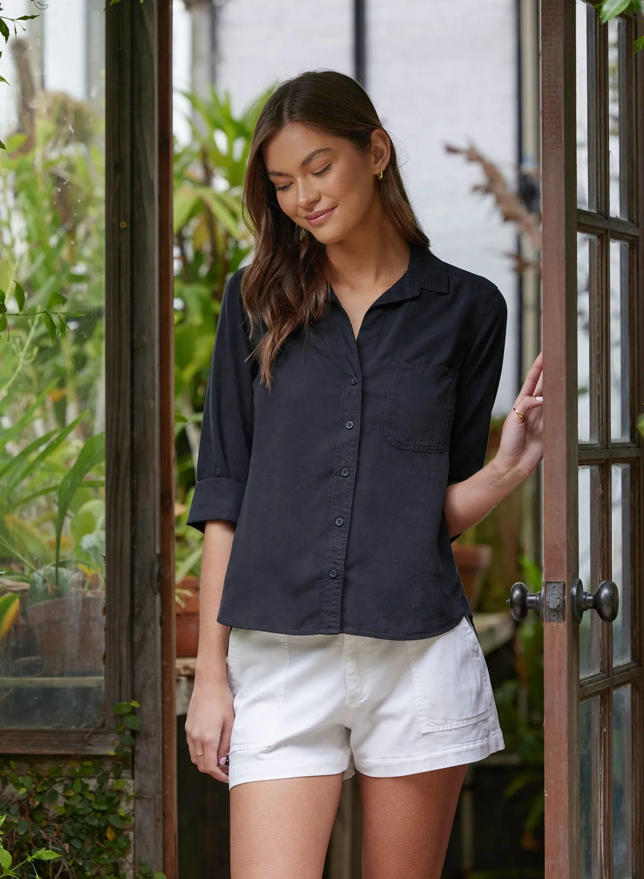 Shirt Tail Button Down - Vintage Black sold by Bella Dahl