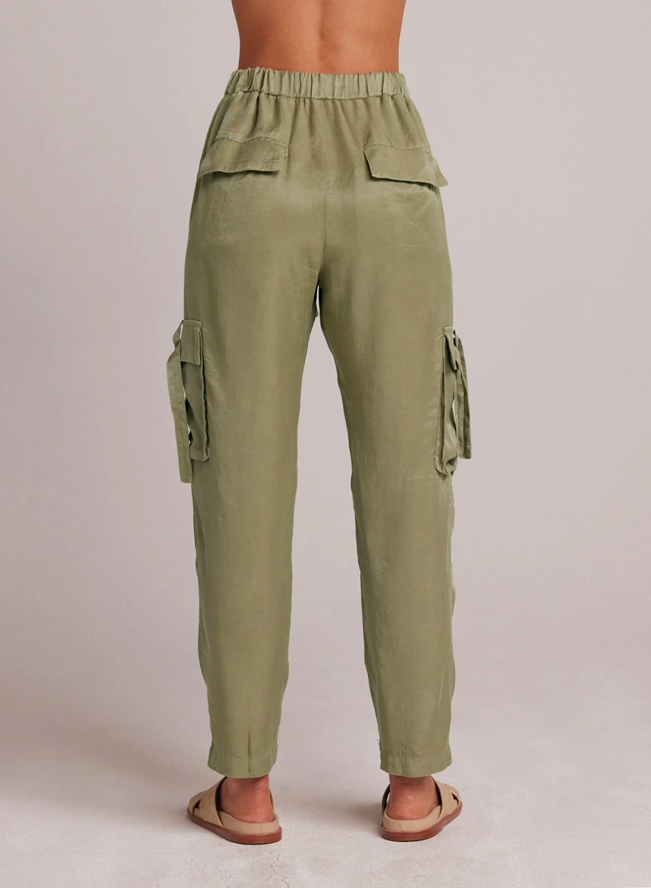 Zephyr Tie Pocket Utility Pant - Khaki Army sold by Bella Dahl product image thumbnail 3