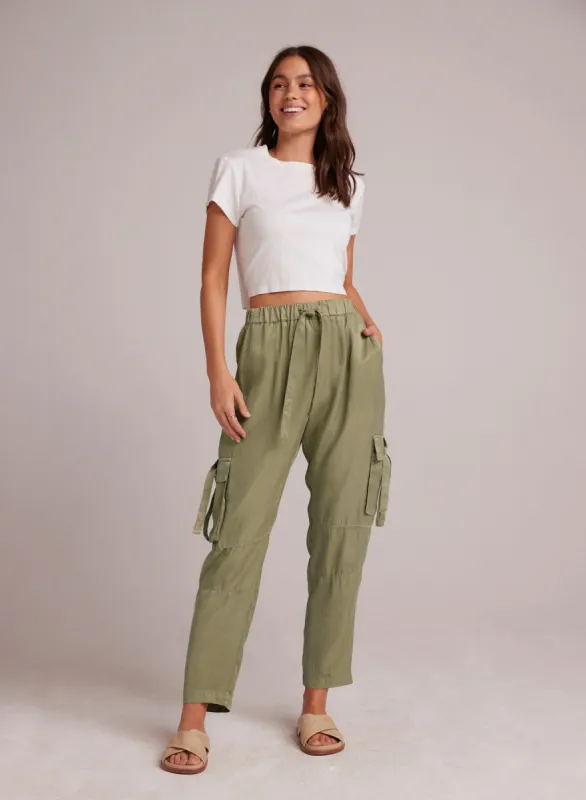 Zephyr Tie Pocket Utility Pant - Khaki Army made by Bella Dahl