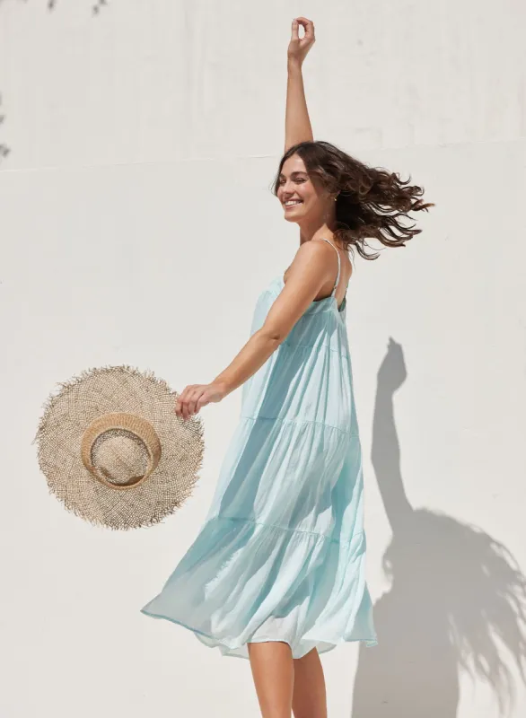 Flowy Tencel Cami Dress - Morning Mist sold by Bella Dahl