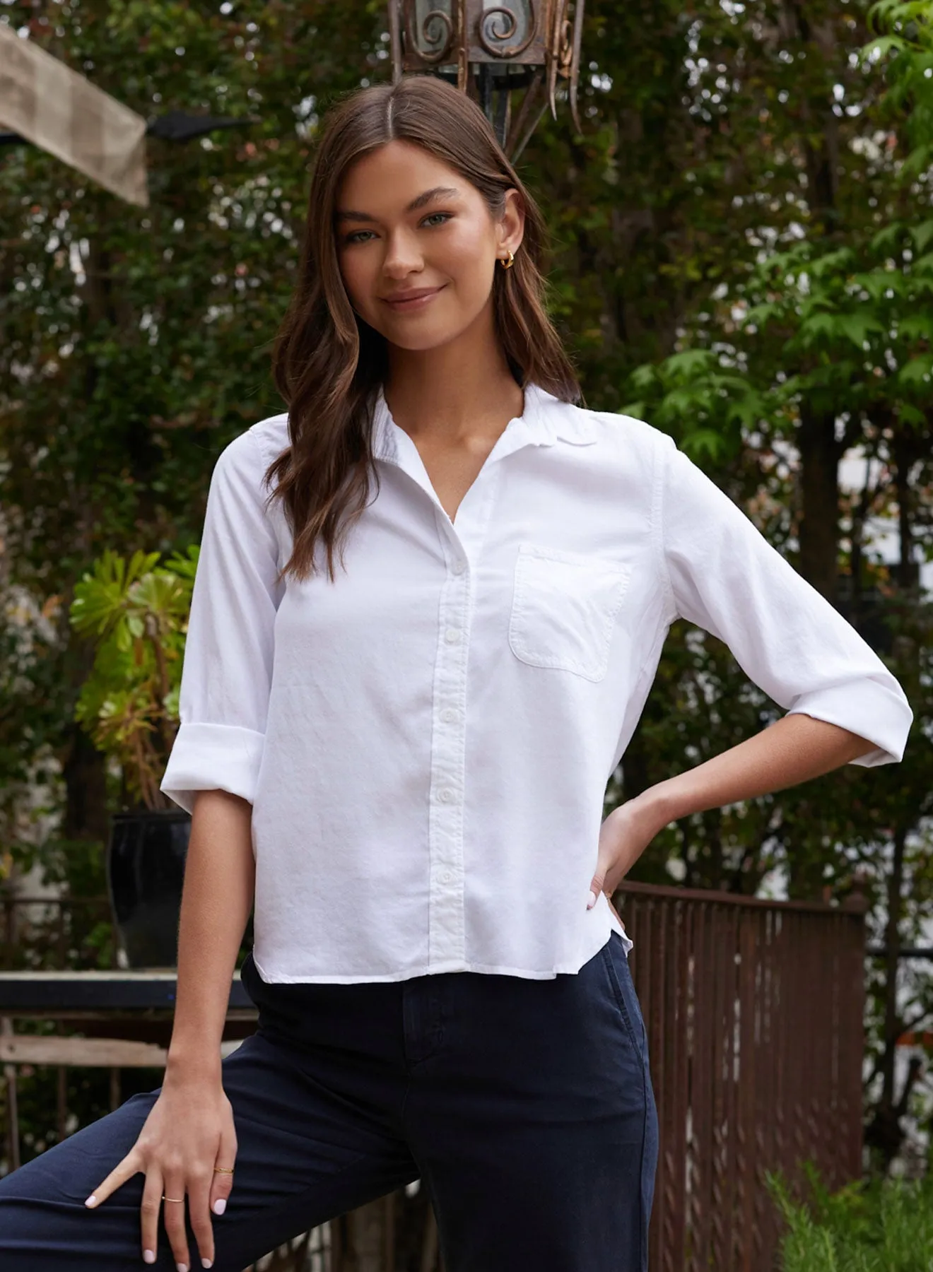 Shirt Tail Button Down - White sold by Bella Dahl