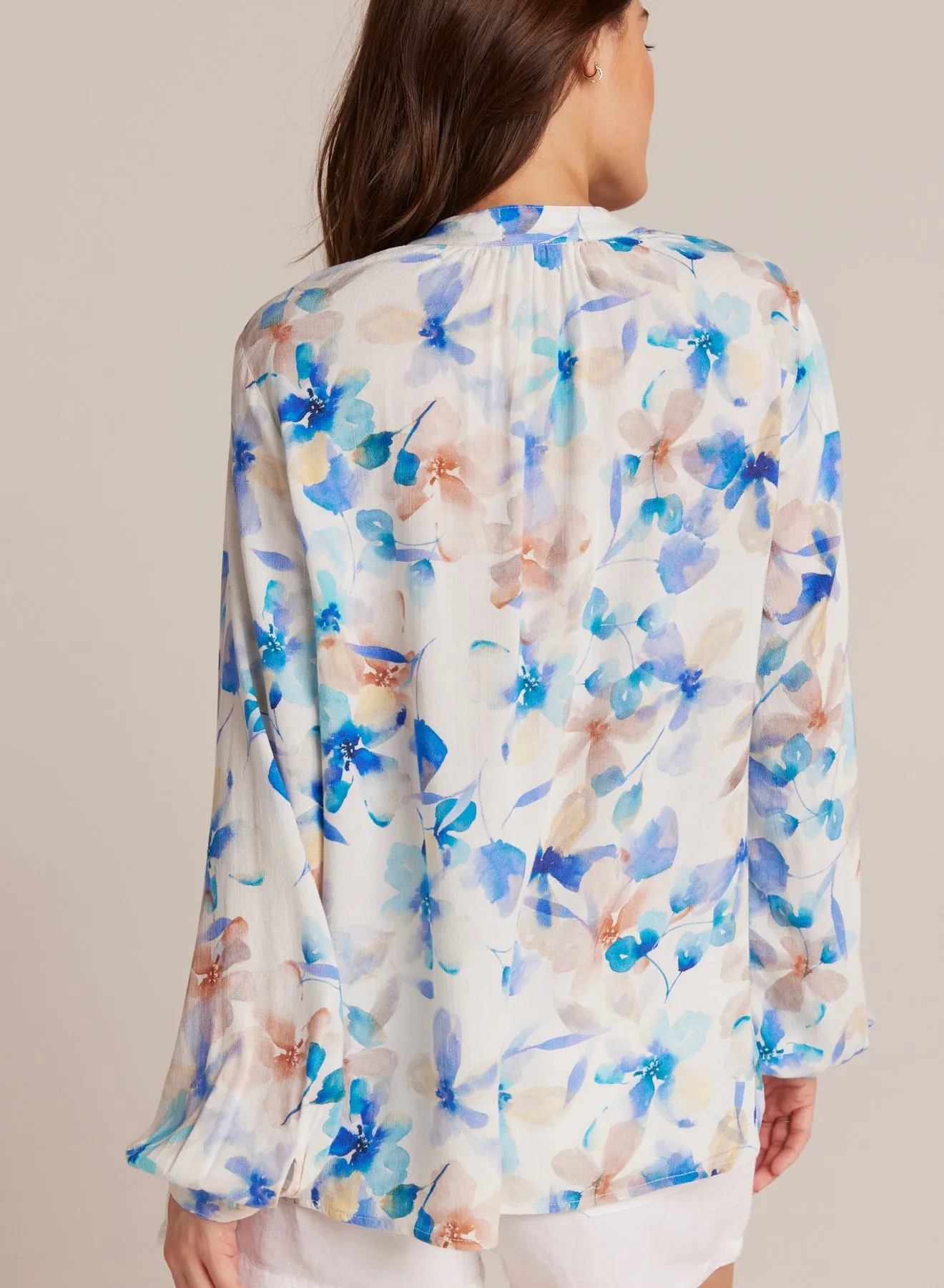 Button Loop Front Shirt - Malibu Floral Print sold by Bella Dahl product image thumbnail 2