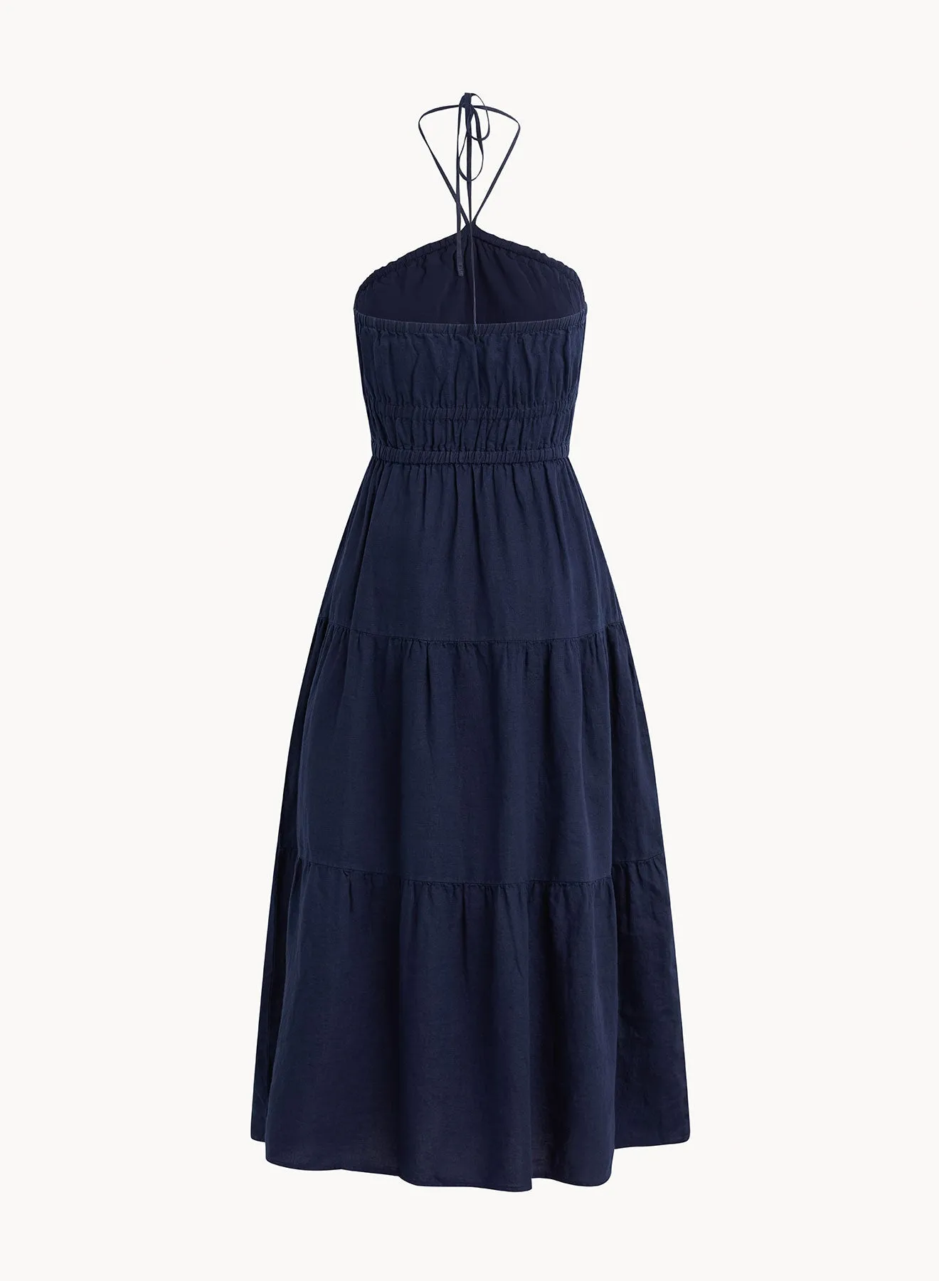 Gathered Halter Midi Dress - Brazilian Navy sold by Bella Dahl product image thumbnail 2