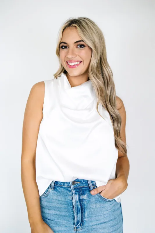 Total Allure Satin Top sold by Bella Rose boutique