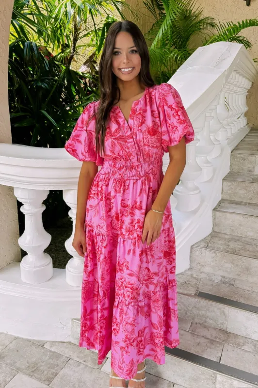 Charmingly Adorable Midi Dress sold by Bella Rose boutique