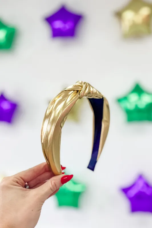 Mardi Metallic Knotted Headband sold by Bella Rose boutique