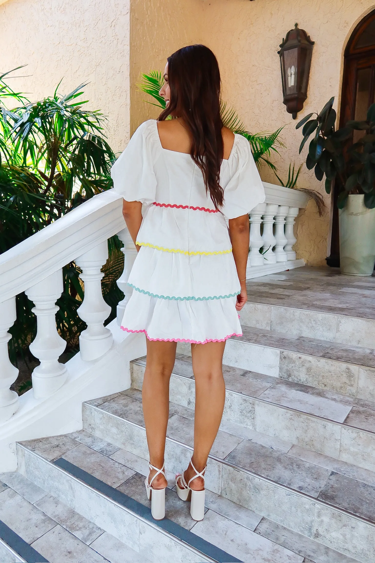 Cascading Crush Tiered Mini Dress sold by Bella Rose boutique product image thumbnail 3