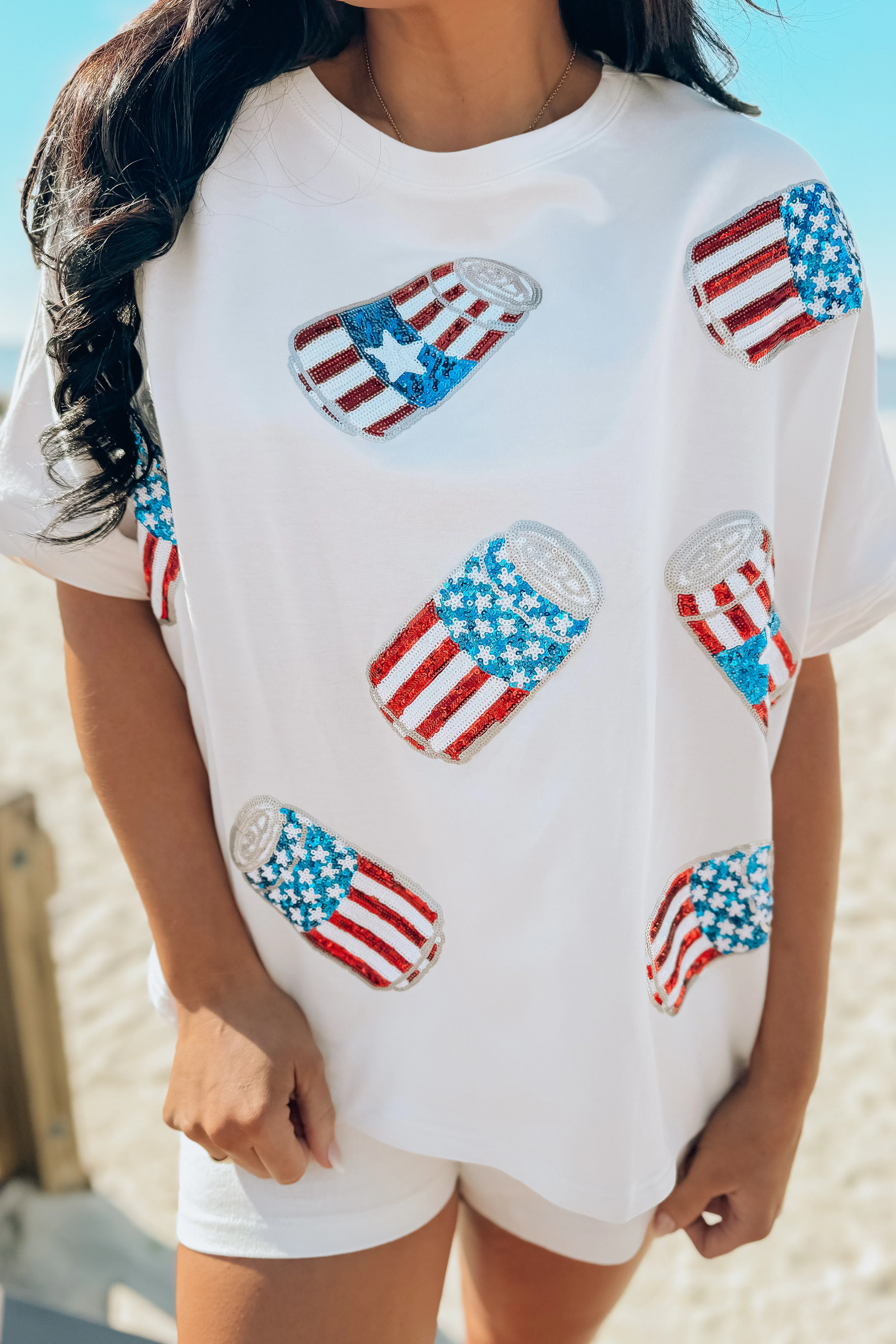 Party In The USA Sequin Top sold by Bella Rose boutique product image thumbnail 4