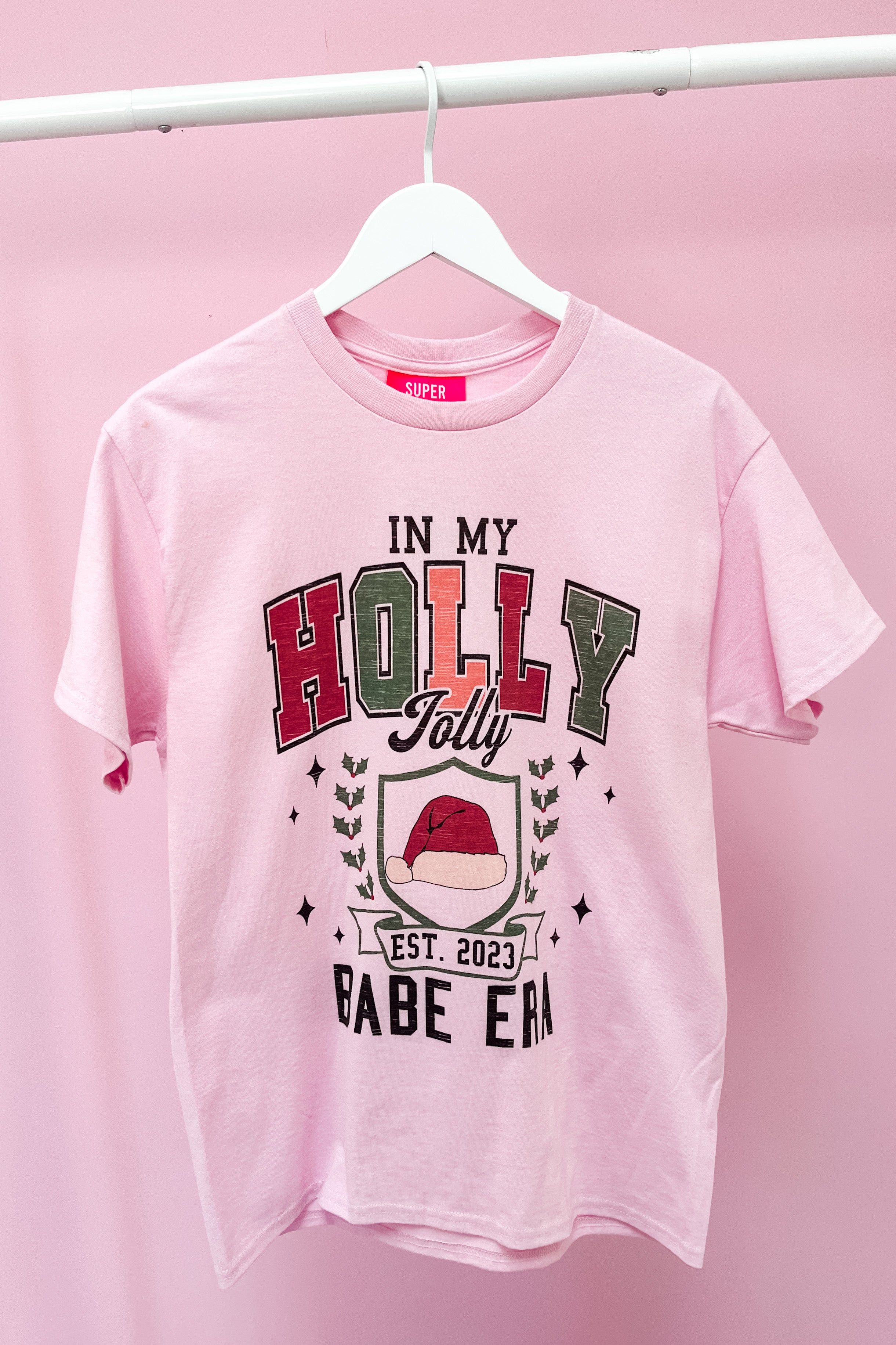 In My Holly Jolly Era Graphic Tee sold by Bella Rose boutique product image thumbnail 5