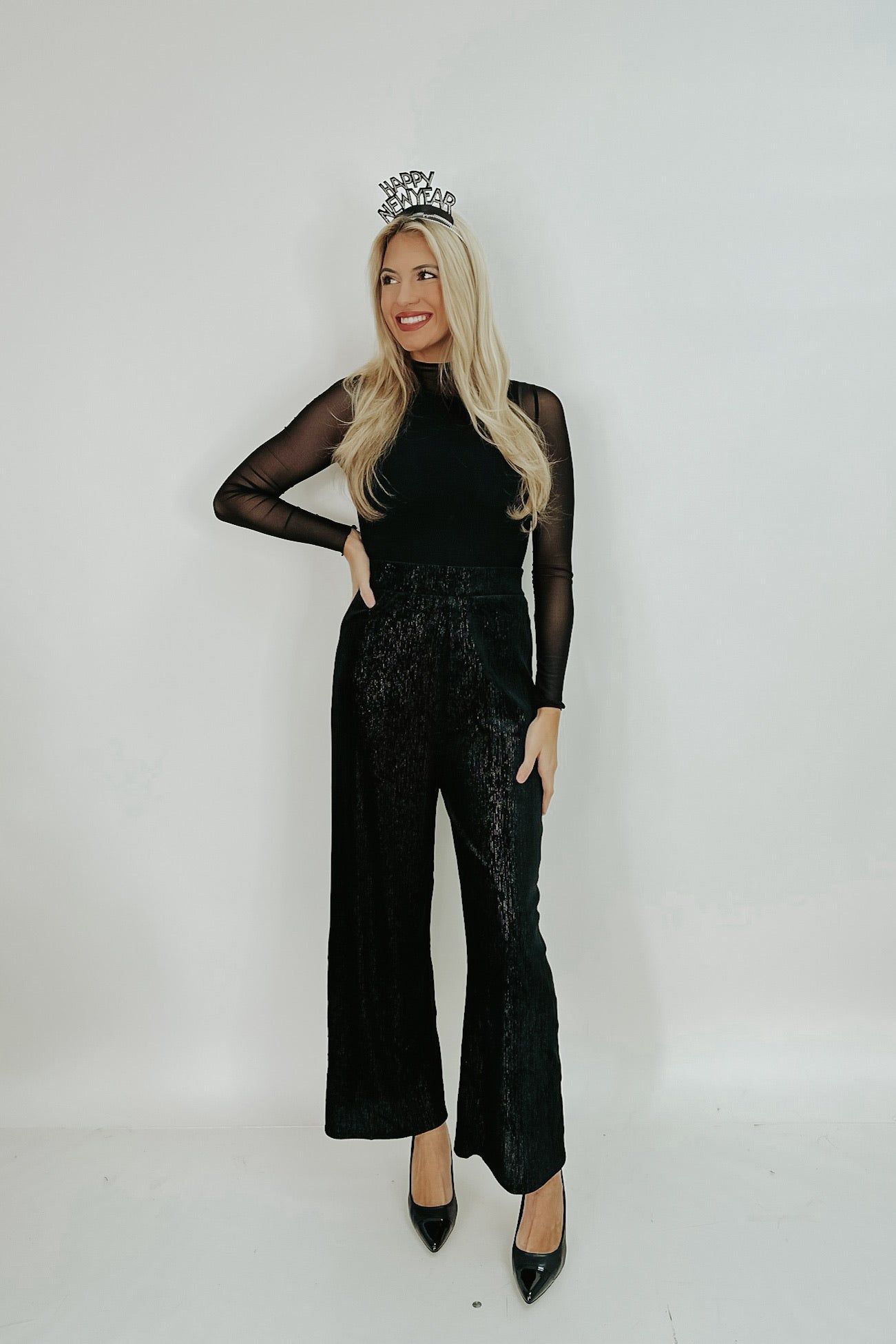 Sparkling Reputation Velvet Wide-Leg Pants sold by Bella Rose boutique