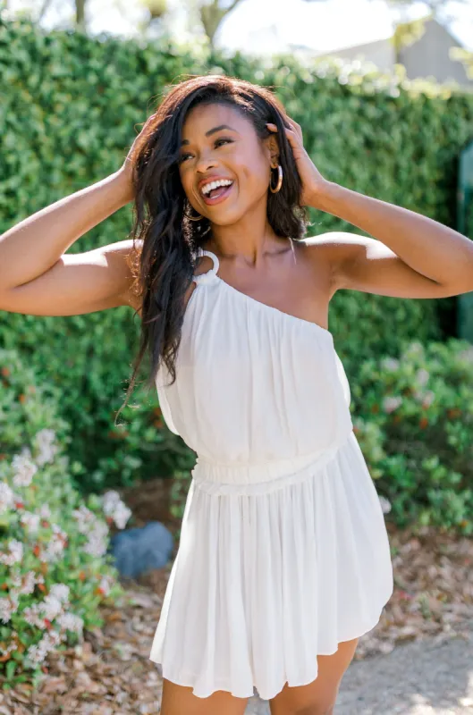Primped To Perfection One Shoulder Dress (Last one - Size Small) sold by Bella Rose boutique