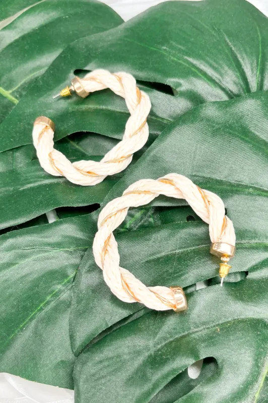 Raffia Twist Hoop Earrings sold by Bella Rose boutique