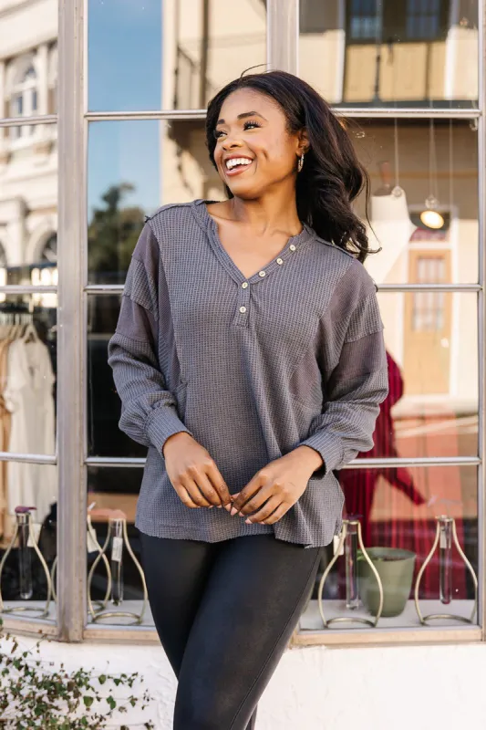 Counting Kisses Waffle Knit Top sold by Bella Rose boutique