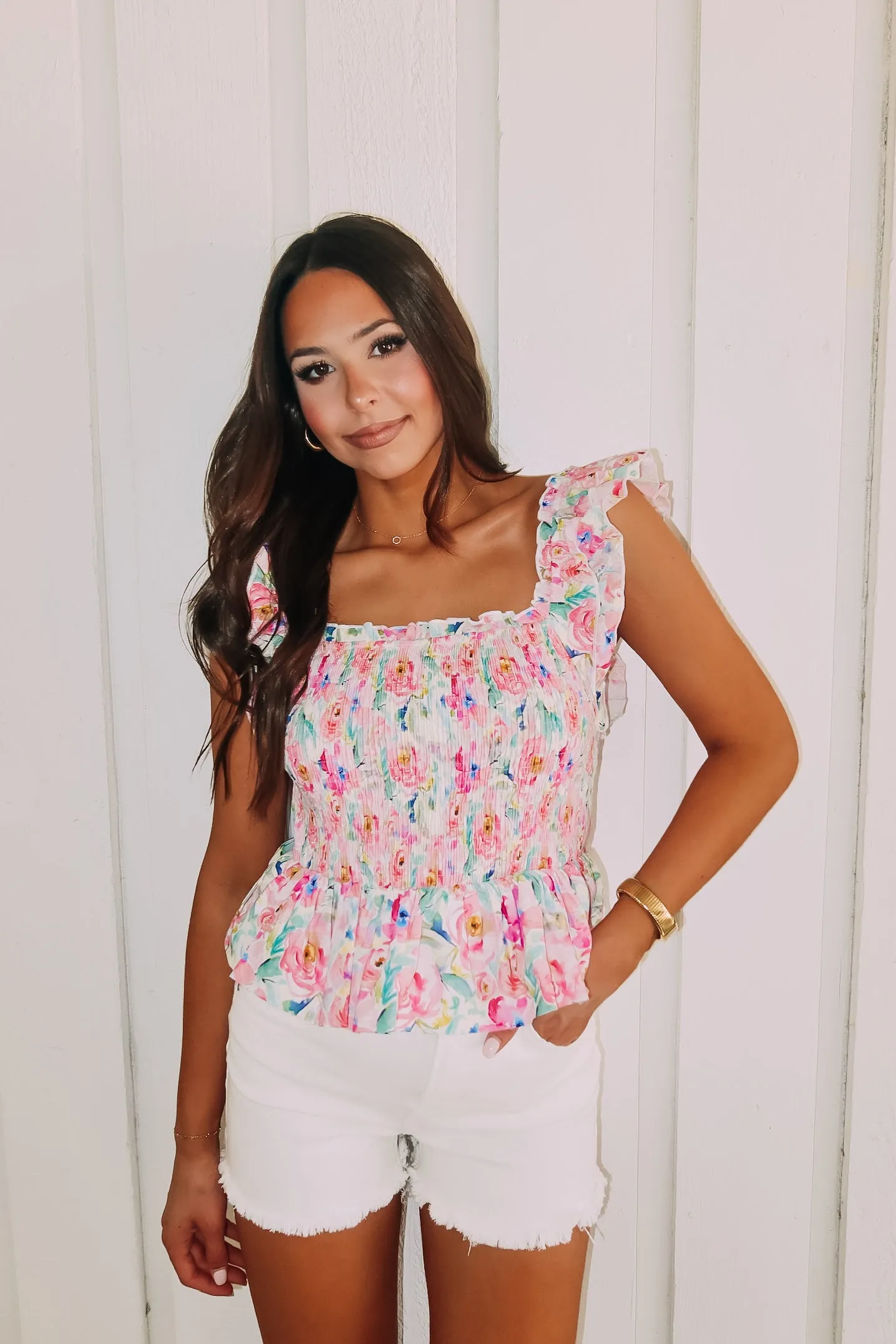 Blossoming With Grace Floral Top sold by Bella Rose boutique