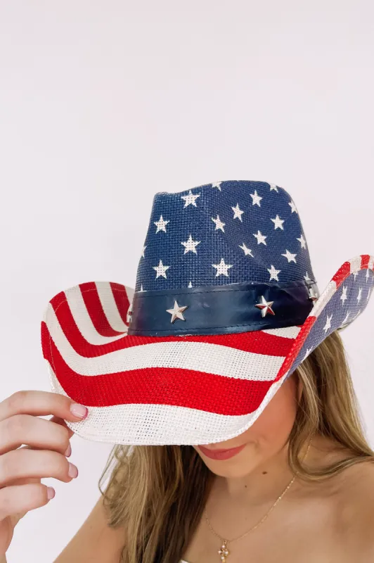 Patriotic Cutie Cowgirl Hat sold by Bella Rose boutique