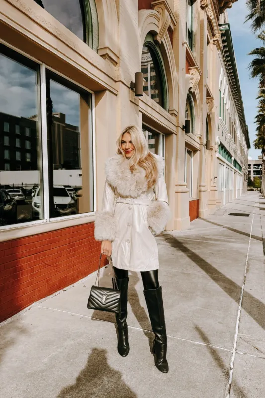 Style Expedition Faux Leather Coat sold by Bella Rose boutique