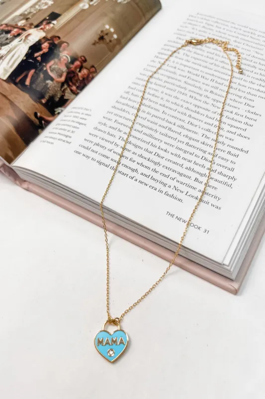Mama Heart Lock Necklace sold by Bella Rose boutique