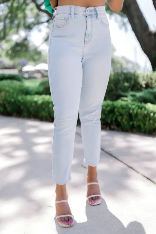 Effortlessly Stunning High Rise Mom Skinny Jeans sold by Bella Rose boutique