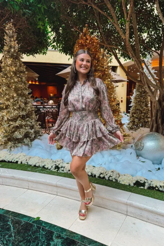 Short & Sweet Metallic Mini Dress sold by Bella Rose boutique