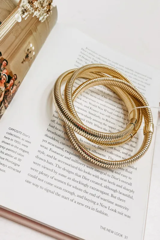 Gold Rolling Bracelet Set sold by Bella Rose boutique