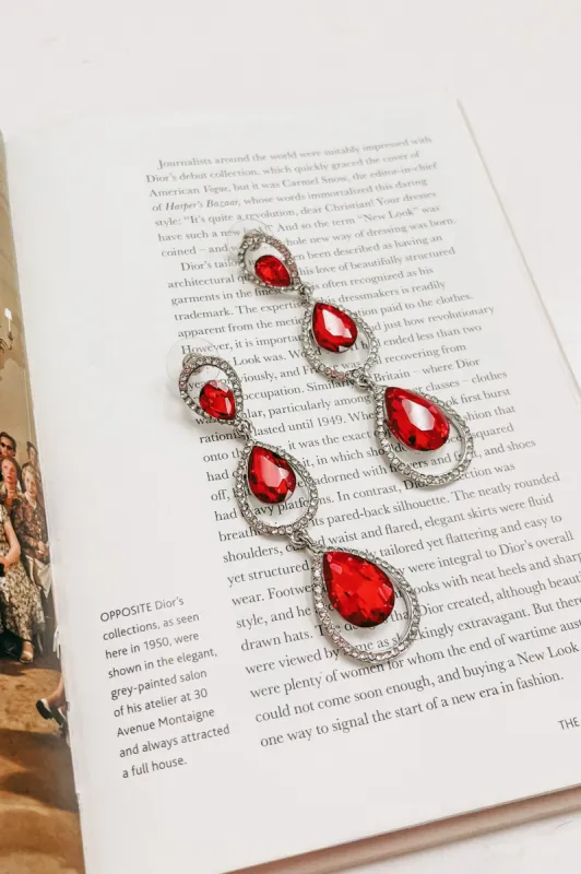 Rhinestone Chandelier Earrings sold by Bella Rose boutique